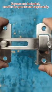 Makery 3" 4"Hasp Latch Lock Sliding Door Window Cabinet Fitting Room Stainless