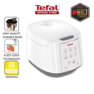 Tefal Easy Fuzzy Logic Rice Cooker 1.8L RK7321 – 8 Programmes AI 4-Layer Spherical Pot 10 Cups