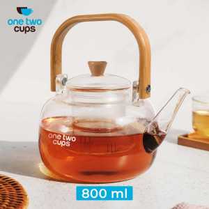 READY One Two Cups Teko teh yg ada saringannya satu set Tahan Panas Api Pitcher Teapot Glass 8CV10