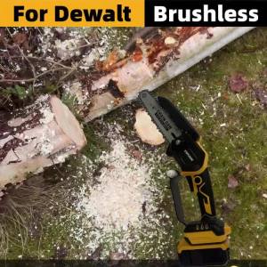 Brushless CordlessChainsaw Woodworking Cutter for Pruning Logging Compatible with DeWALT 18/20V Battery