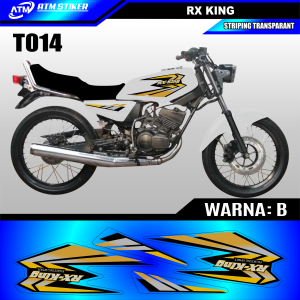 Stiker striping variasi transparant yamaha RX KING