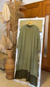 Gamis Nayla Bahan Crinkle AirFlow Premium Pakaian Wanita Terbaru Kekinian Nyaman Elegant 2025