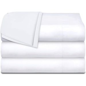 Hotel Style Fitted & Flat Bedsheet | Single Super Single Queen King | Long Lasting White Bedshe