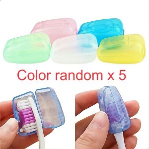 Toothbrush Head Cover Travel Portable Protector Cap Brush Pod Case Protective Plastic Clip Household