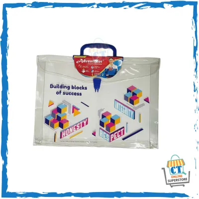 Adventurer E11WH and e13WH Expanding Plastic Envelope Colored Transparent Pushlock Type Long with Handle
