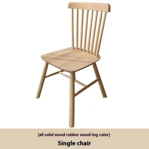 Solid Wood Dining Chairs Household Chairs Dressing Chair Nordic Book Chairs Backrest Chairs Light Luxury Windsor Chairs