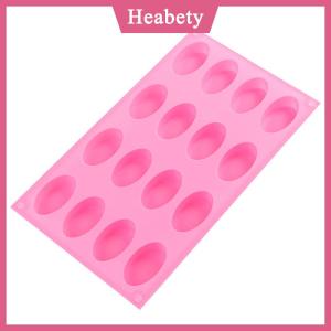 Heabety 16 khoang hình dạng hình bầu dục xà phòng nướng Khuôn Silicone khuôn khay tự chế thủ công