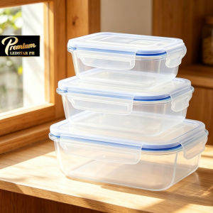 3-Piece Food Storage Container Set – Leakproof and Airtight Design Transparent