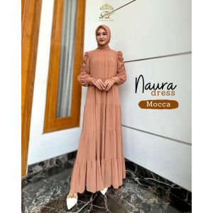 BEST SELLER - NAURA DRESS GAMIS CERUTY KEKINIAN 2024 GAMIS VIRAL LEBARAN KONDANGAN TERBARU 2024 DRESS WANITA MUSLIM