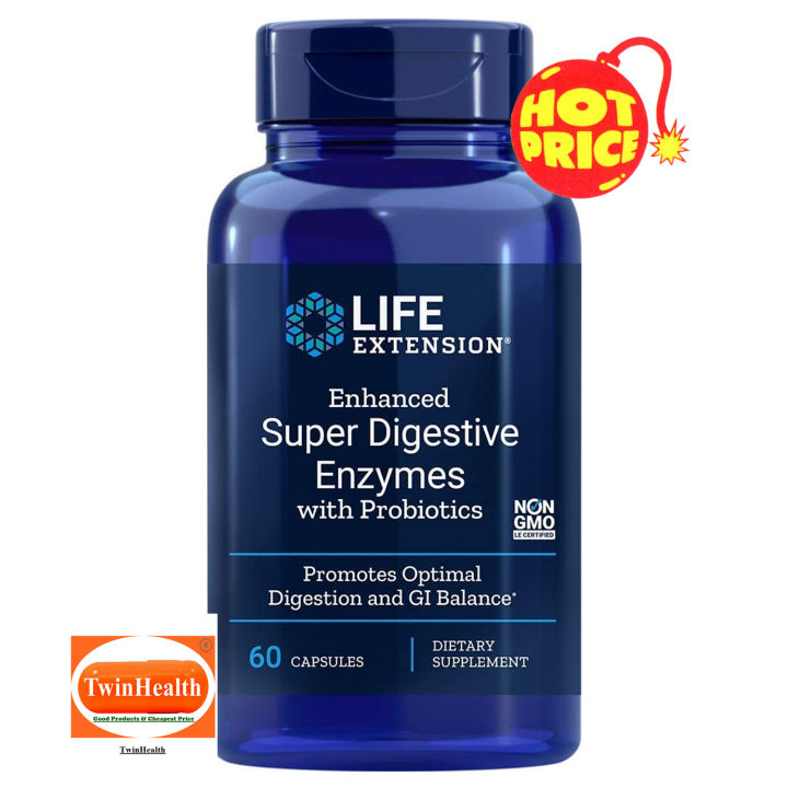 Life Extension Enhanced Super Digestive Enzymes and Probiotics / 60