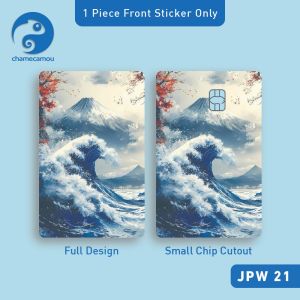 Japanese Wave - Decorative Sticker Skin For ATM Bank Credit Debit eWallet Access Member ID Card JPW