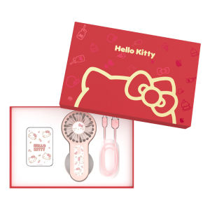 HelloKitty gift box set charging treasure+mini handheld fan+pink data cable gift
