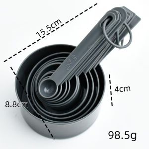 10pcs Measuring Cups DIY Plastic Measuring Spoon Set with Scale Baking Tool Large Capacity