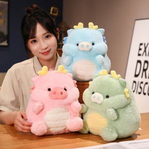 Kawaii Vui nhộn Lợn & Rồng Đồ chơi sang trọng Nhồi bông Động vật mềm Heo đất Búp bê Ném Gối Đệm Vui nhộn Sinh nhật Xmas Quà tặng cho bạn bè2026