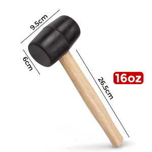 8oz 16oz 24oz 32oz Solid Mallet Hammer Double Faced Rubber Hammer for Tile Mosaic Wood Work Rubber Mallet Tukul Getah