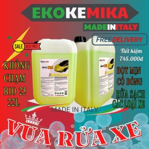 Can 20L Dung Dịch Rửa Xe Không Chạm Ekokemika Bio 25 Có Bóng Bọt mịn phù hợp các loại xe
