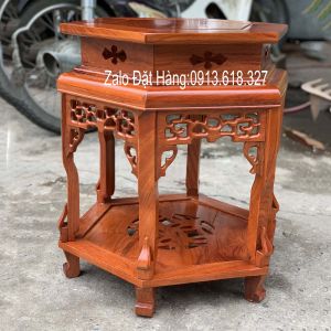 Đôn lục giác chiện kê đồ phòng khách mặt 40 cao 50607080cm