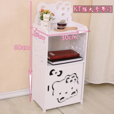HELLO KITTY Bedside Table Storage Cabinet (KT猫大号带门）