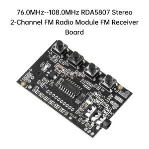 76-108MHz โมดูลเครื่องรับวิทยุ FM บอร์ดที่จูนวิทยุสเตอริโอ DC 3-12V สำหรับอุปกรณ์โครงงาน DIY เครื่องเสียงรถยนต์การรับสัญญาณ