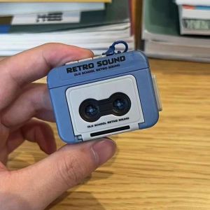 Creative Tape Recorder Keychain Retro Home Decoration Can Record Commemorative Couple Gifts