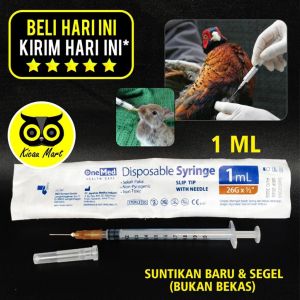 KICAU MART SPET SPUIT 1 ML 1 CC INJEKSI OBAT HEWAN BURUNG KUCING ANJING SPUIT ONE MED SEGEL SPET HEWAN  SUN1M
