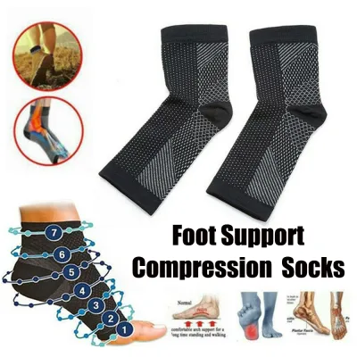 1 Pair Fashion Elastic Anckle Protect Foot Pain Relief Support Foot Socks Plantar Fasciitis Compression Socks
