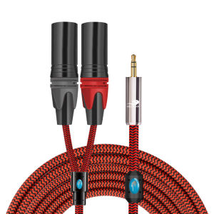 GOLLEY LION สายสัญญาณเสียง XLR คู่3.5มม. สำหรับสายผสมคอมพิวเตอร์สายแยก ConsoleY