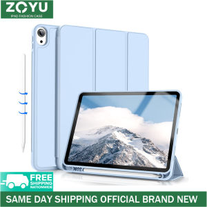ZOYU Ốp Thông Minh iPad Ốp iPad 2022 Air Thế Hệ Thứ 5 Ốp iPad 2020 Air Thế Hệ Thứ 4 Ốp iPad 2019 Air 3 Có Giá Đỡ Bút Chì Ốp Lưng TPU Mềm Đứng Thông Minh Ốp Bảo Vệ ID Cảm Ứng Hỗ Trợ Cho iPad Air 10.9 Inch khe Cắm Bút 2020 Bên Trái Màu Xám Mới