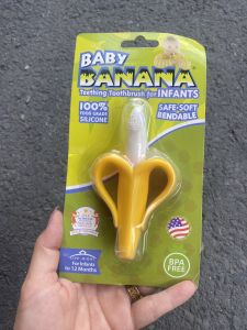 Gặm Nướu Chuối An Toàn Cho Bé - giảm ngứa Lợi  Làm Sạch Răng