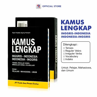 Kamus Bahasa Inggris / Kamus Lengkap Hard Cover Tenses Regular Verbs Untuk Pelajar Mahasiswa Umum / Pustaka Agung Harapan - PAH