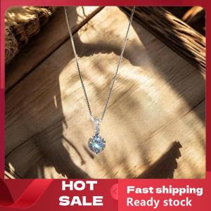 🚚【Local Express Delivery】🚚 Fashion 925 Sterling Silver Round Zircon Necklace Minimalist Style Charm Choker Pendant Party Gift For Womens Fine Jewelry