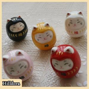 [Hilldora] Daruma Statue Daruma Tumbler Crafts Japanese Style Lucky Cat Fortune Ornament Landscape Home Decor Accessories Gifts