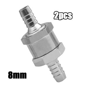 2pcs Fuel One Way Check Valve 6/8mm Aluminum Alloy Fuel Non Return Check Valve