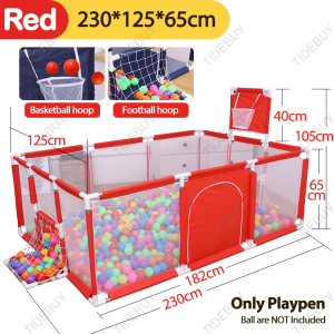 TIDEBUY Baby Playpen Foam Toddler Crawl Playpen For Baby With Free Balls And Mat Queen Size Use Area Durable