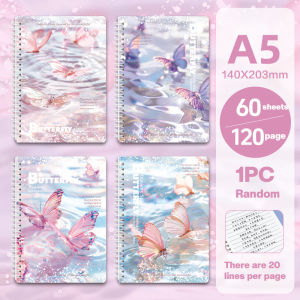 Hami 4pcs Thick A5 Spiral Spring Notebook For High School Loose Leaf Notebook Oil Painting Aesthetic Notebook 60 Sheets