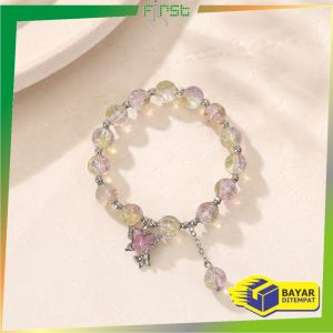 FH-K188 Gelang Manik Manik Aesthetic Crystal Beads Bracelet / Gelang Kupu Wanita Korea Hand Jewelry