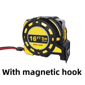 CHICKETTI 32mm Wide Thickened Tape Measure Heavy-Duty Steel Tape Measure 5M /10M ic Hook Tape Measure Reliable Hand-Tool Steel Retractable Measuring Tape Construction