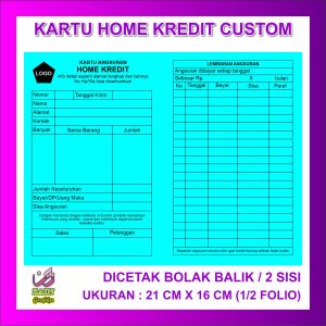 KARTU HOME KREDIT JUMBO II/KARTU ANGSURAN CUSTOM ISI 50 PCS