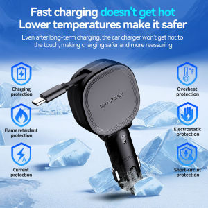 30W CHIGANG C1 Car Charger Four-Port Super Fast Charger  IOS TYPE-C USB-A 5A Vehicle Charger