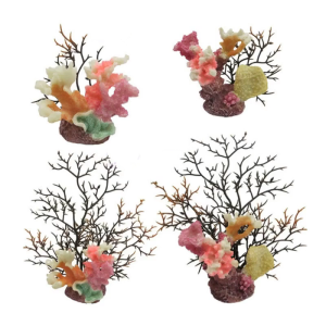 Resin Exquisite Artificial Coral FishTank Decorations for Aquarium Terrarium White&Pink False Coral Ornament