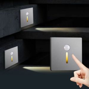 TANYA Motion Sensor LED Stair Footlight Smart Recessed Wall Lamp Lighting Fixture Creative Sensor Light Indoor Outdoor Stair
