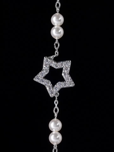 SWAROVSKI Luxury Fashion Stella silver star pearl diamond bracelet S925 sterling silver womens fashion bracelet
