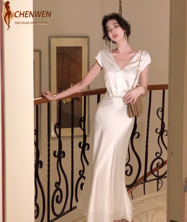 CHENWEN 2023 Summer New Elegant Midi Dresses For Women