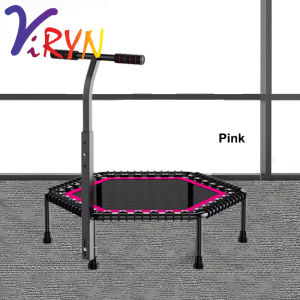 ViRYN Trampoline Fitness Jumping Cardio Trainer Home Max Capacity Up to 300KG Exercise Gym Fitness Trampoline Kid And Adult With Armrest Exercise