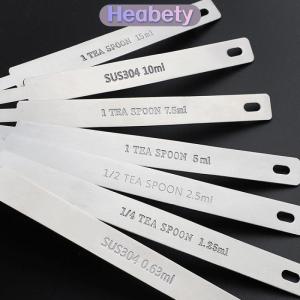Heabety  1 4 cái muỗng cà phê dài xử lý 304 thép không gỉ muỗng canh Stackable bếp đo lường muỗng phù hợp với cà phê container