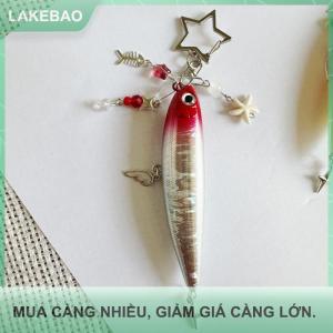 【LAKEBAO】 1pcs tinh tế handmade cá Keychain cho câu cá những người đam mê túi Mặt dây chuyền trang trí quà Tặng lưu niệm trang sức phụ kiện
