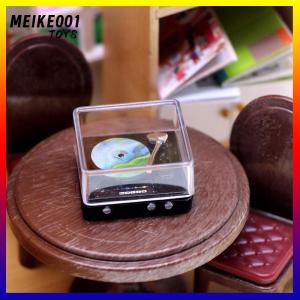 MEIKE001 บ้านตุ๊กตา1:12เครื่องเล่น CD ขนาดเล็กอุปกรณ์ตกแต่งบ้านโมเดลบ้านตุ๊กตา