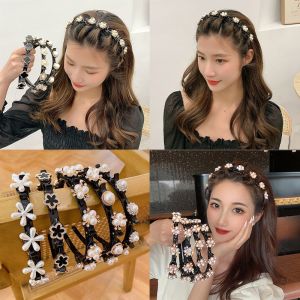 Korean Fashion Elegant Pearl Headband High Quality Retro Hairband Face Washing Headdress