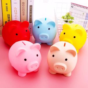 PUZHE Cute Home Decor Kids Toy Shatterproof Pig Shaped Money Bank Piggy Bank Coins Storage Box Birthday Gift