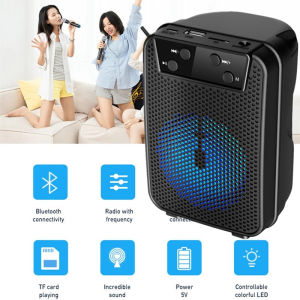 GTS-1345 3 inch Super Bass Portable Splash Proof Wireless Bluetooth Speaker with TF Card/USB Player
